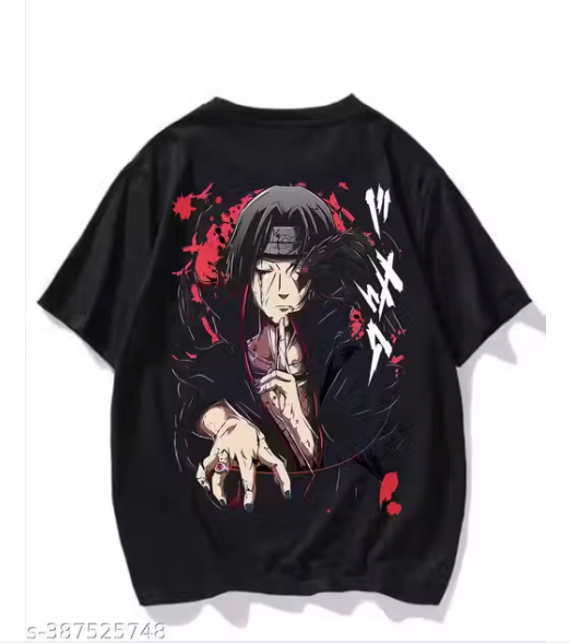 Madnesshub Anime Oversized Drop Shoulder T-Shirt (100% Cotton | Black | Men)