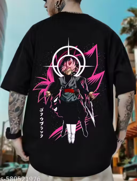 Cotton Oversize Anime Tshirts - Majin Vegeta Goku Anime