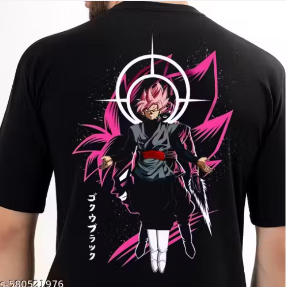 Cotton Oversize Anime Tshirts - Majin Vegeta Goku Anime